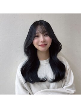 アム 表参道(am) ブルーブラック×ローレイヤーカット