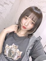 ルフ 錦糸町(L'oeuf)&nbsp;インナーカラー◎ぱっつんアイドル前髪