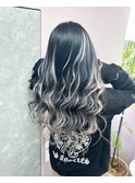 地雷映え◎黒×シルバーグラデ