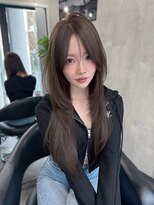 ラベル 渋谷(LAVEL)&nbsp;ロングウルフレイヤー/レイヤーカット/韓国ヘア/ワンホンヘア