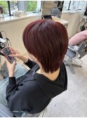 レッドカラー &nbsp;韓国風 &nbsp;襟足 &nbsp;Syuri