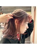 【ハイトーン艶カラー】ミルクティーブラウン＆ピンク☆吉祥寺