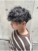【FLAME 天文館】波巻きスパイラルパーマ×黒髪マッシュヘア