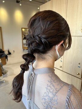 リエットヘアー 杢左店(Lie-et. hair) ゆる編みバブルポニー#ヘアアレンジ #結婚式ヘア #西尾市