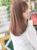 カバーヘア ブリス 志木南口駅前店(COVER HAIR bliss)&nbsp;★透明感ローズブラウン前下がりレイヤースタイル20代30代★1