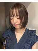 olive beige / 顔周りカット