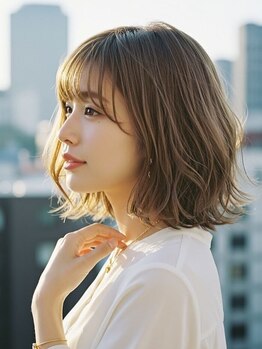 白髪をしっかりカバーしてくれるから、オシャレも楽しめる♪大人女性の悩みを解決してくれるサロン◎