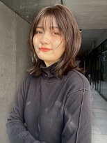 ガーデンヨコハマ(GARDEN YOKOHAMA) 黒髪小顔ミディアムミディアムレイヤーバーガンディ