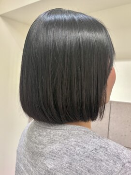 ボブストレートヘア縮毛矯正サラサラツヤ髪/natsuki 金山