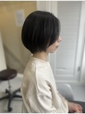 大人可愛い20代30代40代◎ダークアッシュ似合わせカットミニボブ