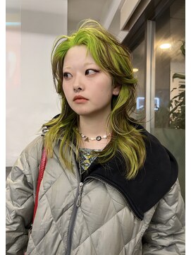 レコ 渋谷(LECO) レイヤーカットブラウンデザインカラー