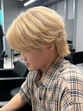 エルマーク 四条烏丸(L-MARK) ダブルカラー/ブリーチ/ミルクティー/ヘアカラー/men's