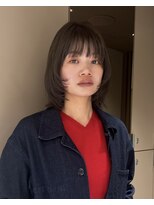 メゾンマイル 恵比寿(maison mile)&nbsp;ミディアムレイヤー×オリーブベージュ[恵比寿/髪質改善]