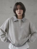 エイチ ウルフカット 大阪梅田(811)&nbsp;50代ハンサムショートショートバレイヤージュクラゲヘアパーマ
