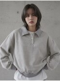 50代ハンサムショートショートバレイヤージュクラゲヘアパーマ
