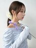 【人気No.2】前髪・顔周りカット+透明感カラー+水分補給Tr￥7500