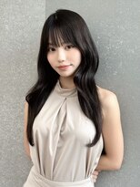 シー バイ ロンド 新宿(Sea by Lond)&nbsp;ワンホンレイヤー×ダークブルー[デジタルパーマ/ボブ/韓国]