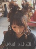 お団子アレンジヘアー