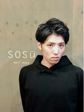 ソスウ 浜松町(SoSu) メンズアップバング セクシー×清潔感ニュアンスパーマ