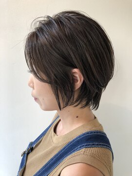 ミラバイグリーン(Mira by green) 【担当JUN】ラベンダーグレージュx耳かけショート