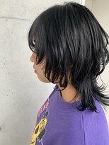 リアン(Lien)&nbsp;Lien☆マッシュウルフ×アッシュブラック×デザインカラー　立川