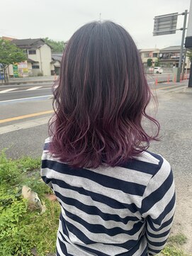 リアン 熊谷本店(Rien) バレイヤージュ×パープル