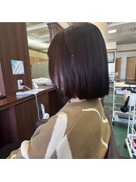 シャンプー ボーイ 宮崎柳丸店(SHAMPOO BOY) ぱっつんボブ/縮毛矯正