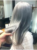 グレージュカラーレイヤーカットダブルカラーケアブリーチ