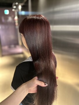 ペレ 栄店(PELE) デザインカラー/レイヤーカット/ウェットヘア/オリーブベージュ