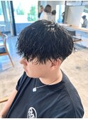 men'sソフトツイストスパイラルパーマメンズパーマメンズヘア