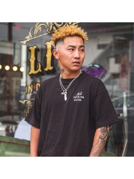 リットインダハウス(LIT INDA HOUSE) 金スパイキーアフロ