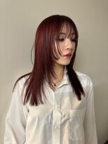 ノラ シブヤ(NORA)&nbsp;レッドブラウン/レイヤーカット/ワインレッド/ボルドーカラー