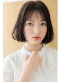 グレージュ韓国風ワンカールAライン小顔ボブ311X上尾20代30代