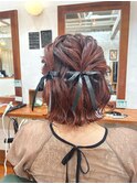 ハーフツイン/ヘアアレンジ/ボブアレンジ/ちさき