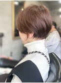 前髪あり顔まわり簡単スタイリングショートボブ20代30代40代