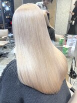 サンク 原宿 表参道(cinq)&nbsp;ミルクティーベージュグレージュケアブリーチなしダブルカラー