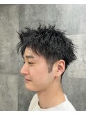 短めのツイストスパイラルパーマ