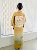 入学式参列　和装編み込みヘアセット
