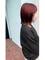 ドクターズサロン レラパール&nbsp;チェリーレッド/切りっぱなしボブ/結べるボブ/イメチェン/外ハネ