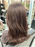 セミロング/アッシュ/ブラウン/20代/30代i40代