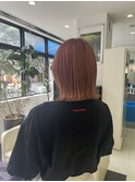 ダブルカラー×コーラルピンク×BOB