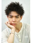 無造作スパイキーショート/アップバング/ツーブロック