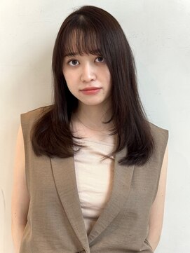 ザックラフィネ(ZACC raffine) レイヤーカット/ワンカール/マロンベージュ/縮毛矯正/前髪カット