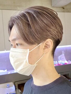 エリマ 横浜西口(elima) 横浜西口メンズセンターパート七三分けパートニュアンスパーマ