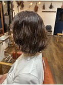 伸ばしかけボブパーマ/ボブパーマ/プードルパーマ/ロブパーマ