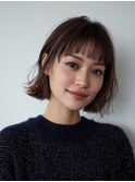 赤羽駅オリーブグレーココアベージュ小顔
