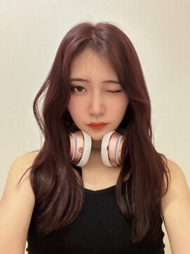 ロンド 表参道店(Lond) ピンクベージュ韓国顔型別ヘアスタイル