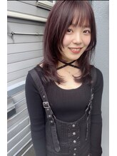 エレマルヤマ(ele maruyama)&nbsp;ピンクベージュ/ロングレイヤーカット