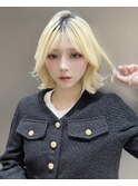 くびれボブ/ブリーチ/レイヤー/池袋/白髪ぼかしぼかし