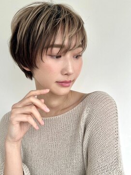 カバーヘア ブリス 北浦和(COVER HAIR bliss) 小顔コンパクトショート×白髪ぼかしハイライト/30代40代p北浦和